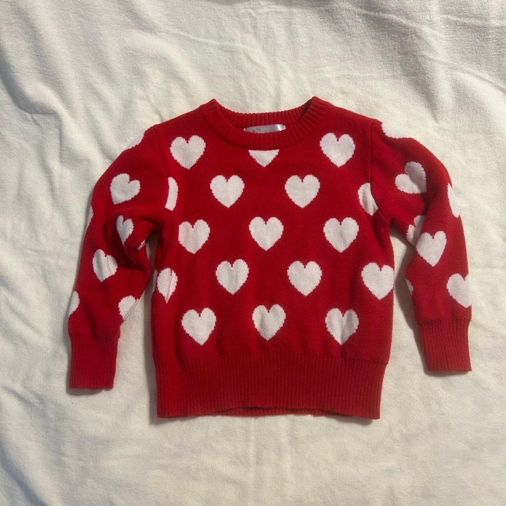 Red Heart Pattern‎ Kids Sweater